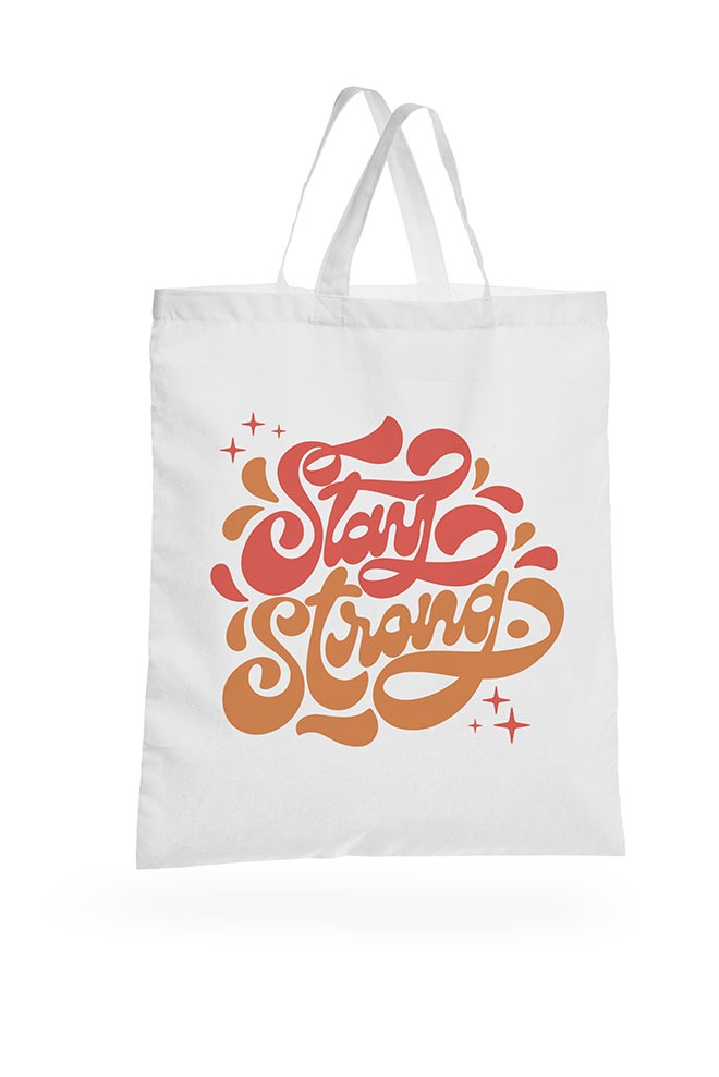 2-farbige Layoutvorlage Blumen für Bio-Baumwolltaschen